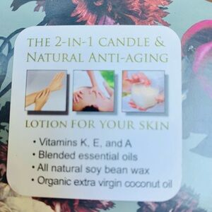 Creative energies candle 2 in 1 anti aging candle to hand lotion